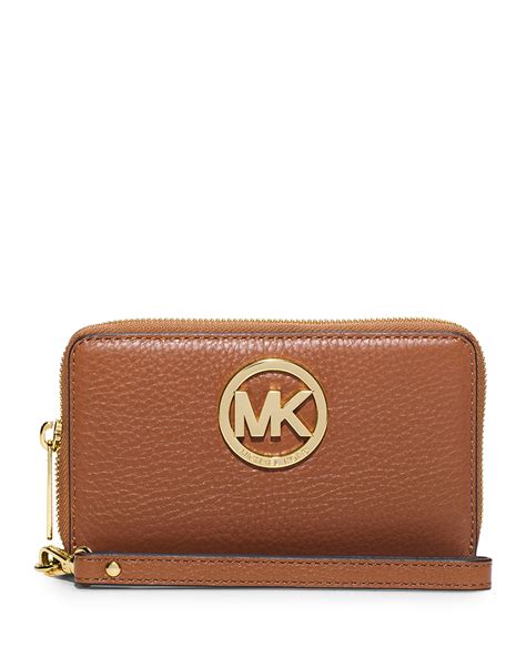 michael michael kors large flat multifunction wallet|michael kors oversized wallet.